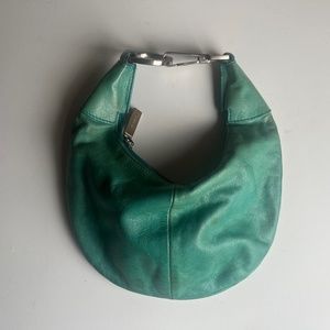 HOBO International Leather Seafoam/Turquoise Crescent Mini Bag